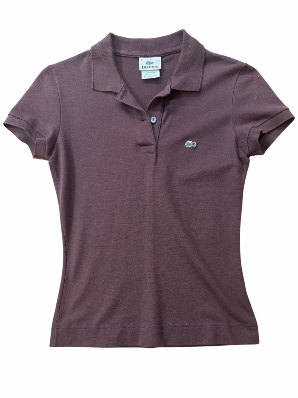 Lacoste Women’s Brown Short Sleeve Polo Shirt